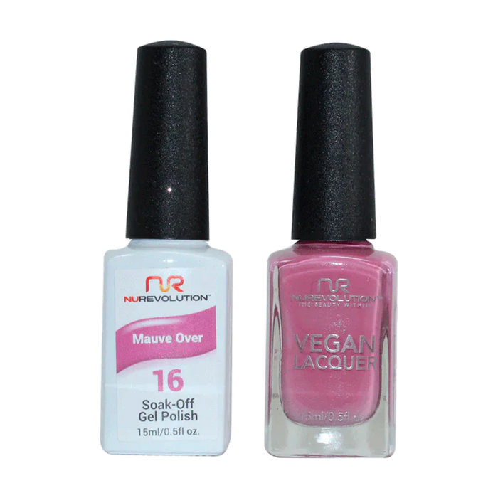 NuRevolution Gel Polish + Nail Lacquer, 016, Mauve Over OK0425VD
