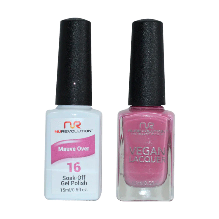 NuRevolution Gel Polish + Nail Lacquer, 016, Mauve Over OK0425VD