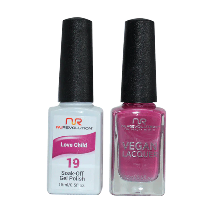 NuRevolution Gel Polish + Nail Lacquer, 019, Love Child OK0425VD