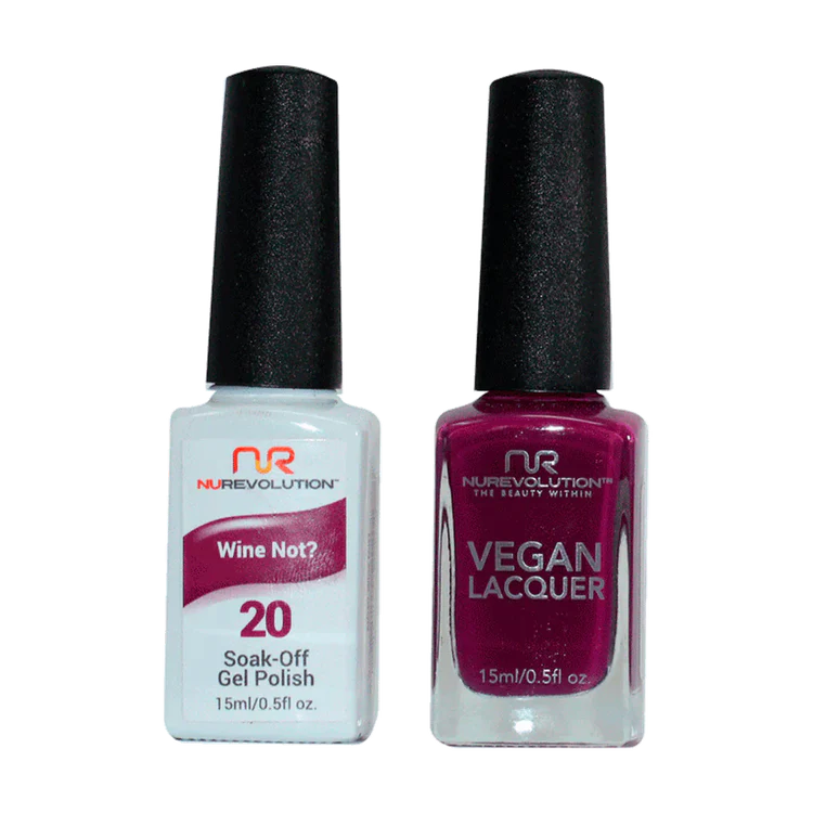 NuRevolution Gel Polish + Nail Lacquer, 020, Wine Not OK0425VD