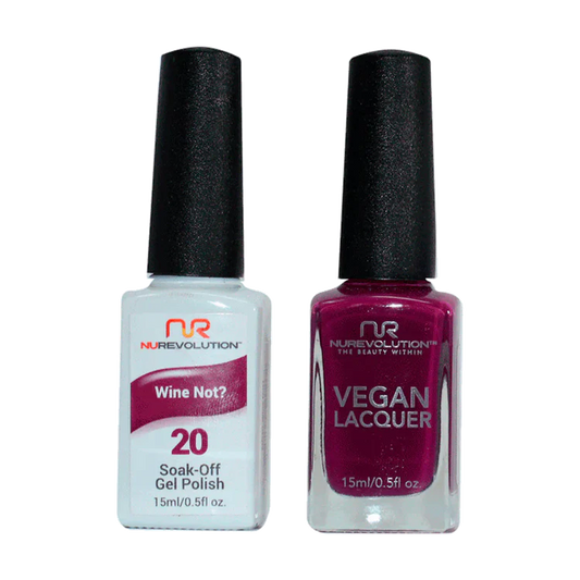 NuRevolution Gel Polish + Nail Lacquer, 020, Wine Not OK0425VD