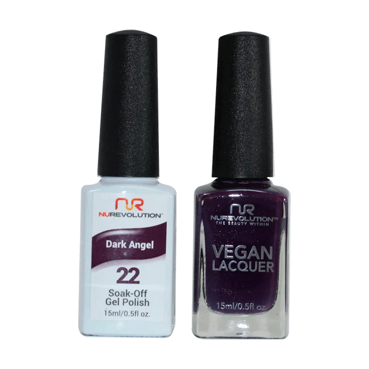 NuRevolution Gel Polish + Nail Lacquer, 022, Dark Angel OK0425VD