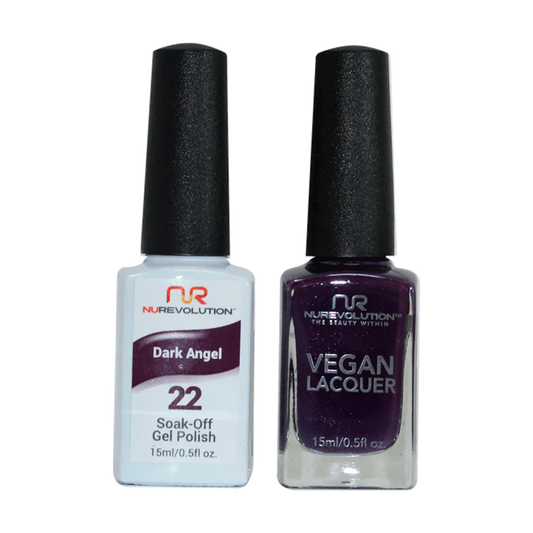 NuRevolution Gel Polish + Nail Lacquer, 022, Dark Angel OK0425VD