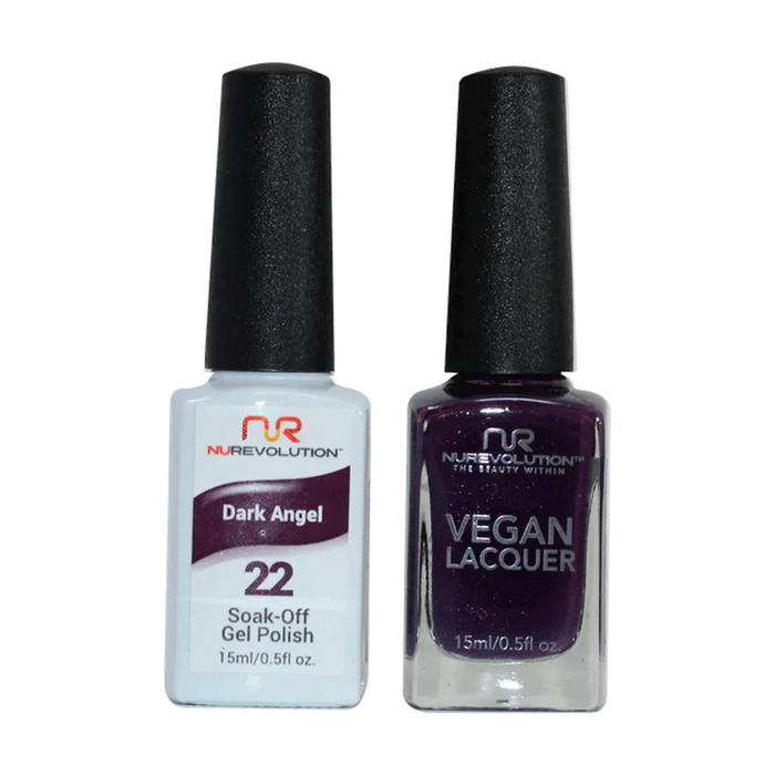 NuRevolution Gel Polish + Nail Lacquer, 022, Dark Angel OK0425VD