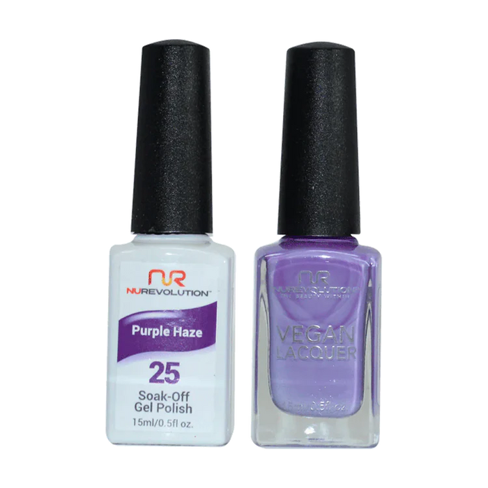 NuRevolution Gel Polish + Nail Lacquer, 025, Purple Haze OK0425VD