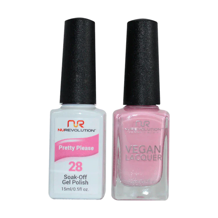 NuRevolution Gel Polish + Nail Lacquer, 028, Pretty Please OK0425VD