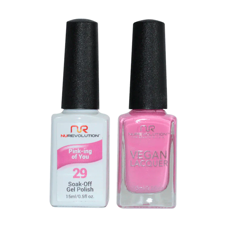 NuRevolution Gel Polish + Nail Lacquer, 029, Pink-Ing Of You OK0425VD