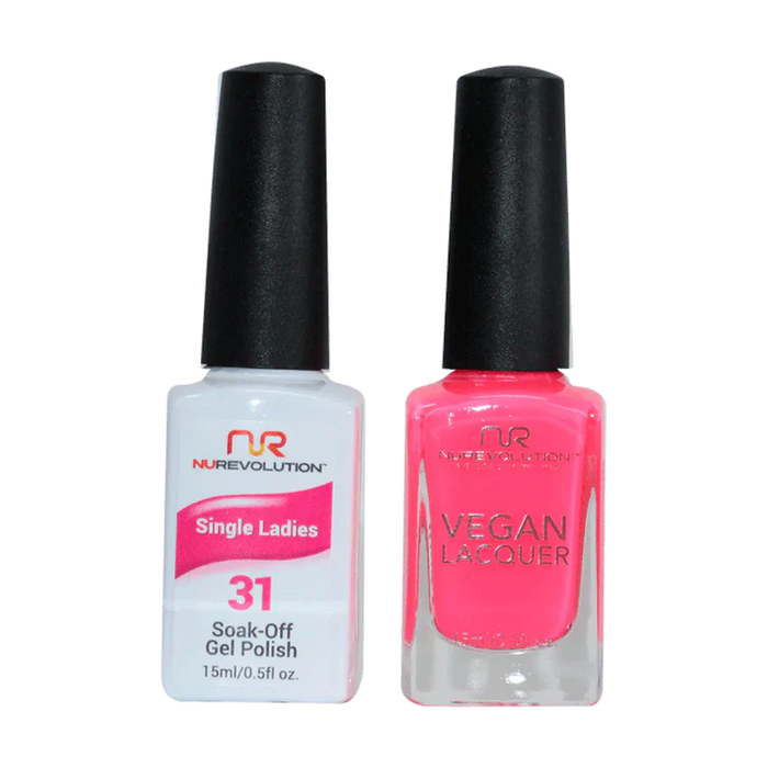 NuRevolution Gel Polish + Nail Lacquer, 031, Single Ladies OK0425VD