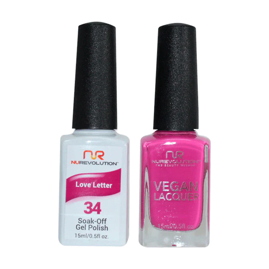 NuRevolution Gel Polish + Nail Lacquer, 034, Love Letter OK0425VD