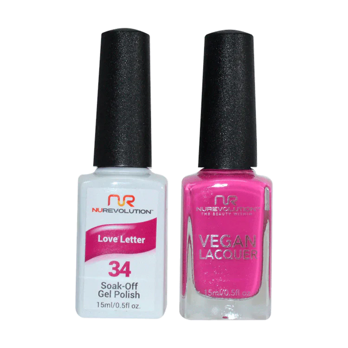 NuRevolution Gel Polish + Nail Lacquer, 034, Love Letter OK0425VD