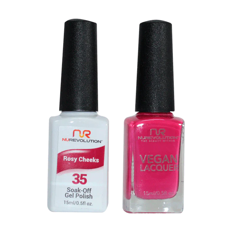 NuRevolution Gel Polish + Nail Lacquer, 035, Rosy Cheeks OK0425VD