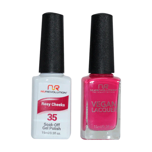 NuRevolution Gel Polish + Nail Lacquer, 035, Rosy Cheeks OK0425VD