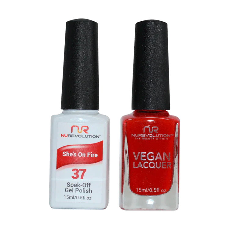 NuRevolution Gel Polish + Nail Lacquer, 037, She's On Fire OK0425VD