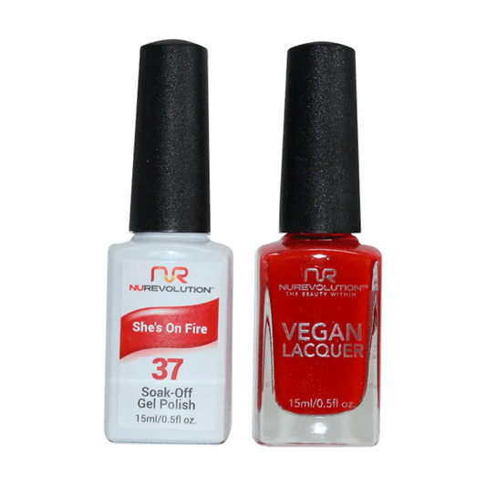 NuRevolution Gel Polish + Nail Lacquer, 037, She's On Fire OK0425VD