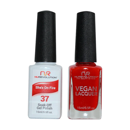 NuRevolution Gel Polish + Nail Lacquer, 037, She's On Fire OK0425VD