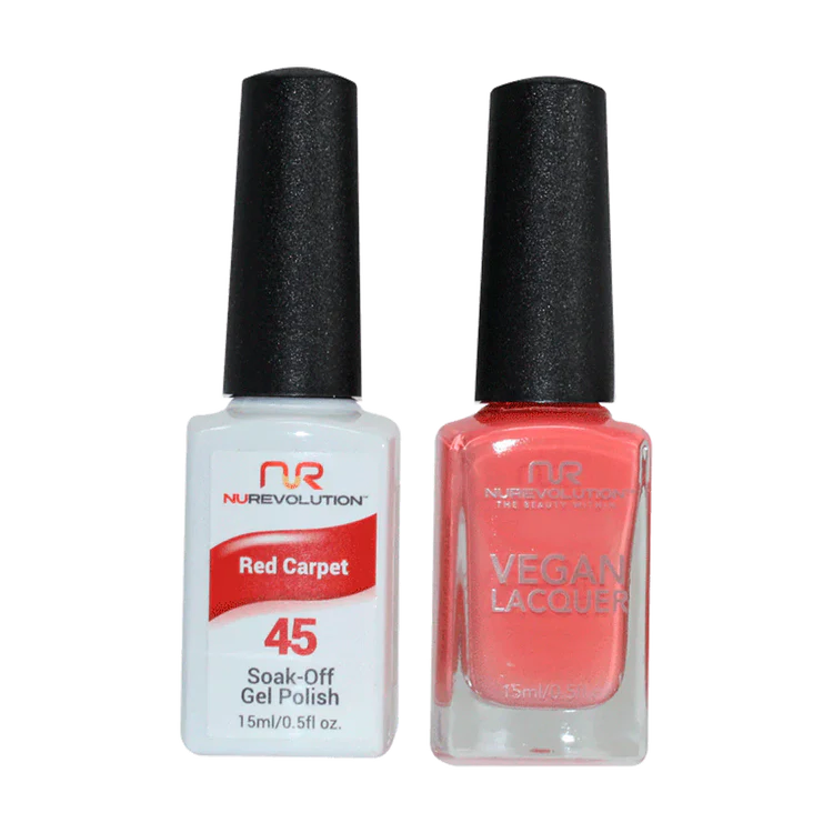 NuRevolution Gel Polish + Nail Lacquer, 045, Red Carpet OK0425VD