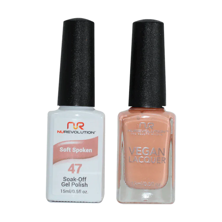 NuRevolution Gel Polish + Nail Lacquer, 047, Soft Spoken OK0425VD