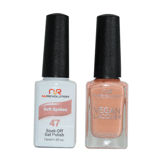 NuRevolution Gel Polish + Nail Lacquer, 047, Soft Spoken OK0425VD