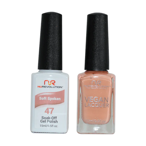 NuRevolution Gel Polish + Nail Lacquer, 047, Soft Spoken OK0425VD