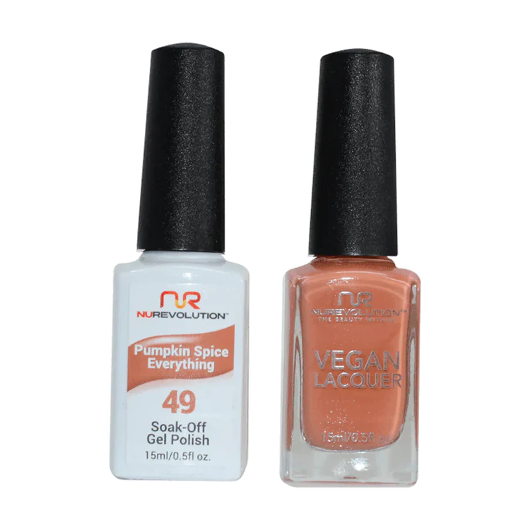 NuRevolution Gel Polish + Nail Lacquer, 049, Pumpkin Spice Everything OK0425VD