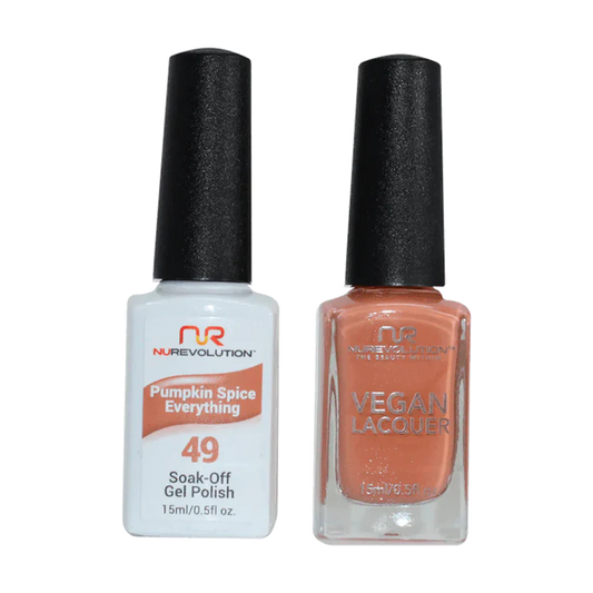 NuRevolution Gel Polish + Nail Lacquer, 049, Pumpkin Spice Everything OK0425VD