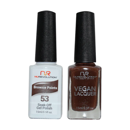 NuRevolution Gel Polish + Nail Lacquer, 053, Brownie Points OK0425VD