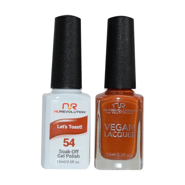 NuRevolution Gel Polish + Nail Lacquer, 054, Let's Toast OK0425VD