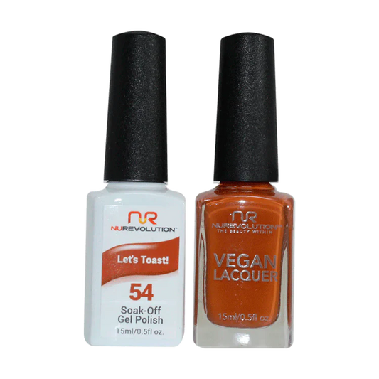 NuRevolution Gel Polish + Nail Lacquer, 054, Let's Toast OK0425VD