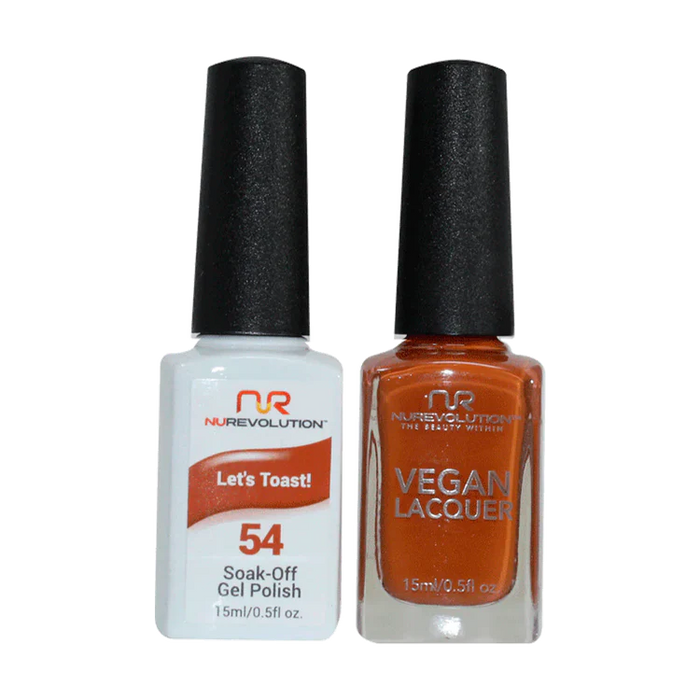 NuRevolution Gel Polish + Nail Lacquer, 054, Let's Toast OK0425VD