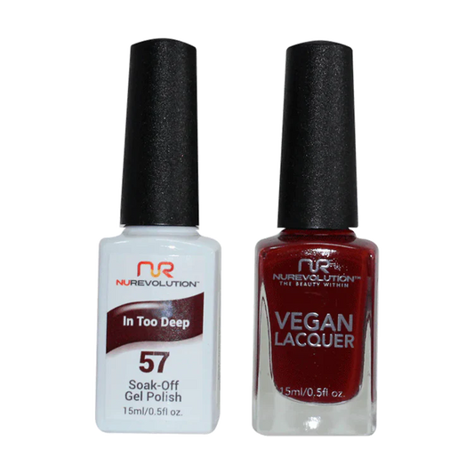 NuRevolution Gel Polish + Nail Lacquer, 057, In Too Deep OK0425VD