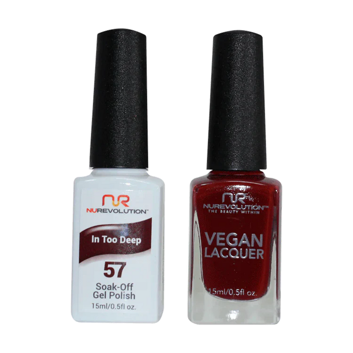 NuRevolution Gel Polish + Nail Lacquer, 057, In Too Deep OK0425VD