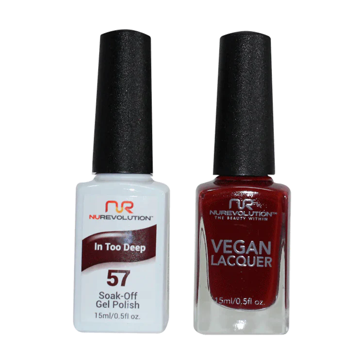 NuRevolution Gel Polish + Nail Lacquer, 057, In Too Deep OK0425VD