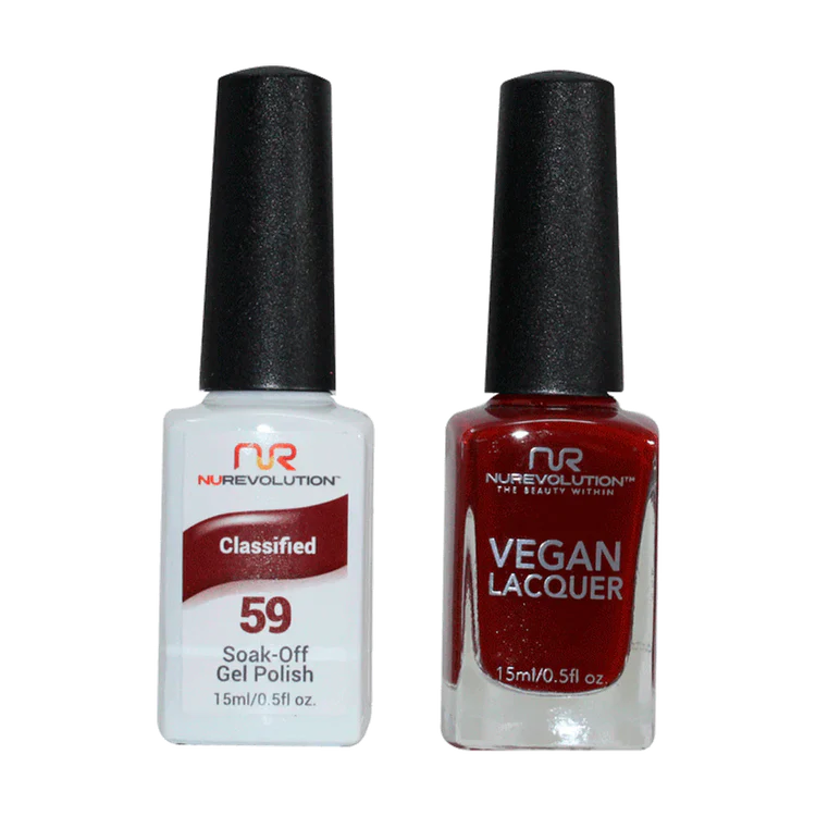 NuRevolution Gel Polish + Nail Lacquer, 059, Classified OK0425VD