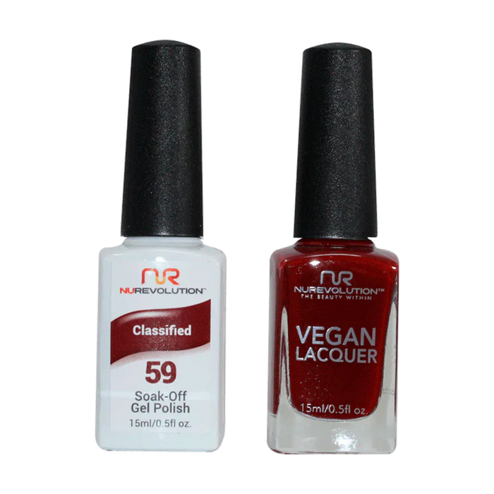 NuRevolution Gel Polish + Nail Lacquer, 059, Classified OK0425VD