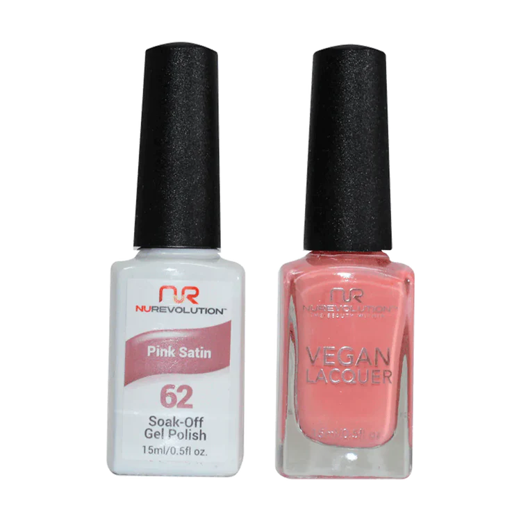 NuRevolution Gel Polish + Nail Lacquer, 062, Pink Satin OK0425VD