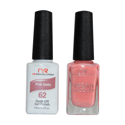 NuRevolution Gel Polish + Nail Lacquer, 062, Pink Satin OK0425VD