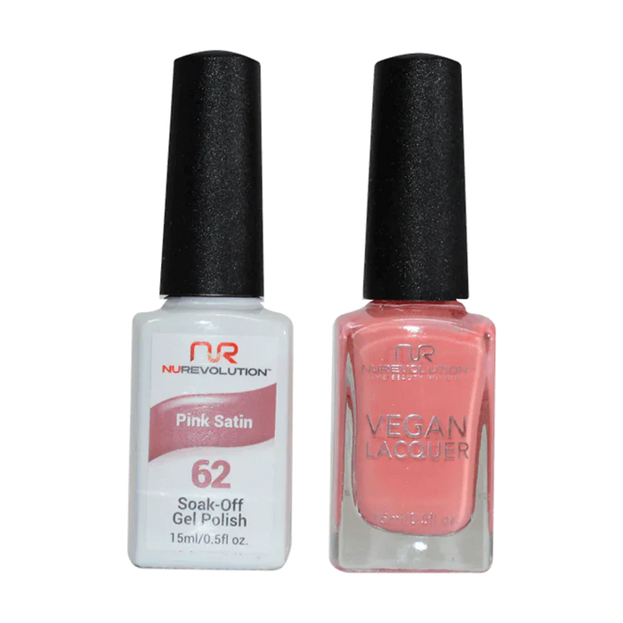 NuRevolution Gel Polish + Nail Lacquer, 062, Pink Satin OK0425VD