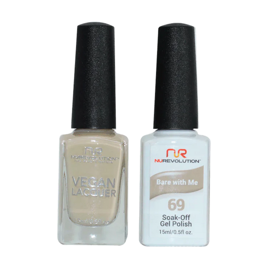 NuRevolution Gel Polish + Nail Lacquer, 069, Bare With Me OK0425VD