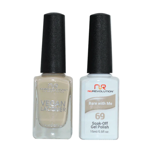 NuRevolution Gel Polish + Nail Lacquer, 069, Bare With Me OK0425VD