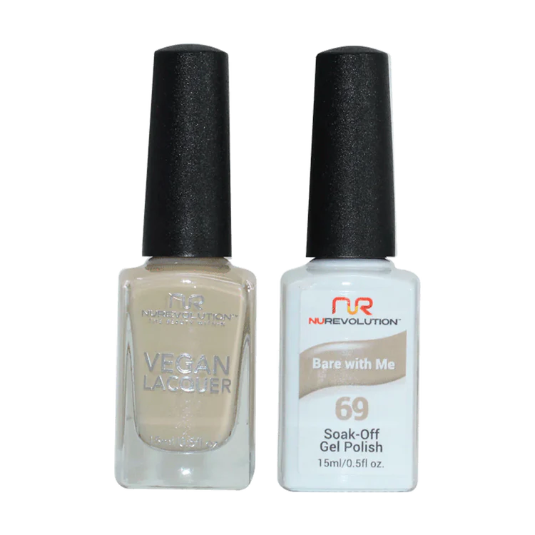 NuRevolution Gel Polish + Nail Lacquer, 069, Bare With Me OK0425VD