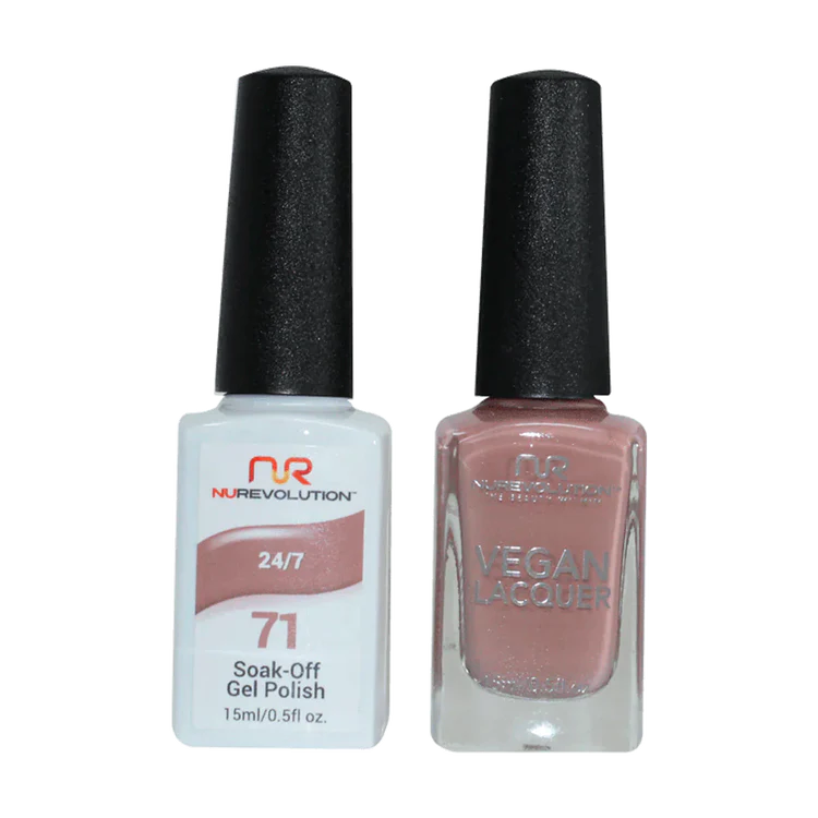 NuRevolution Gel Polish + Nail Lacquer, 071, 24/7 OK0425VD