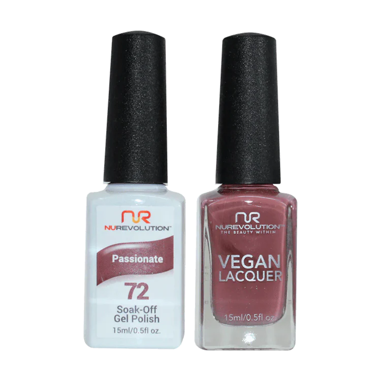 NuRevolution Gel Polish + Nail Lacquer, 072, Passionate OK0425VD