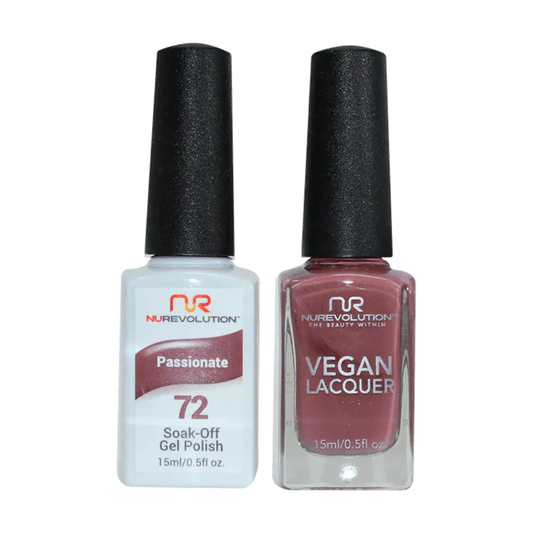 NuRevolution Gel Polish + Nail Lacquer, 072, Passionate OK0425VD