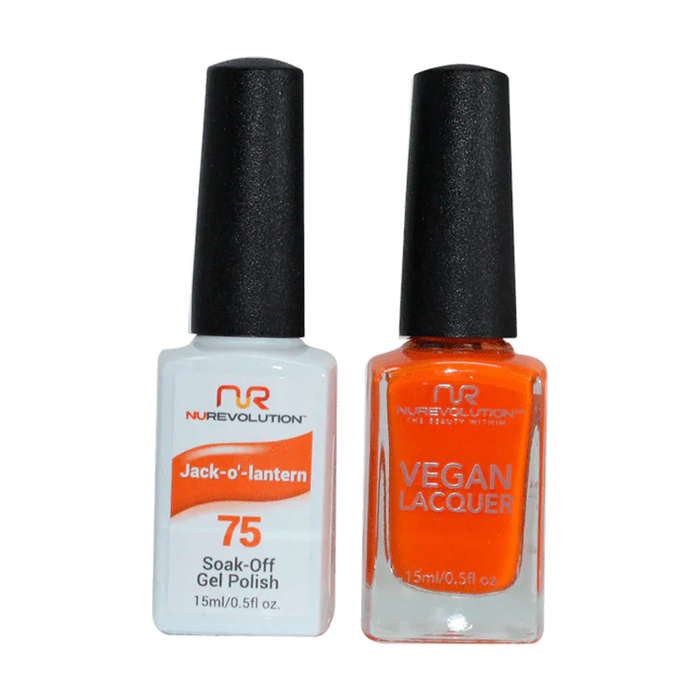 NuRevolution Gel Polish + Nail Lacquer, 075, Jack-O'-Latern OK0425VD