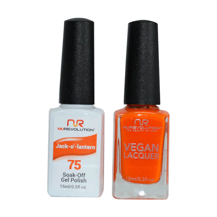 NuRevolution Gel Polish + Nail Lacquer, 075, Jack-O'-Latern OK0425VD