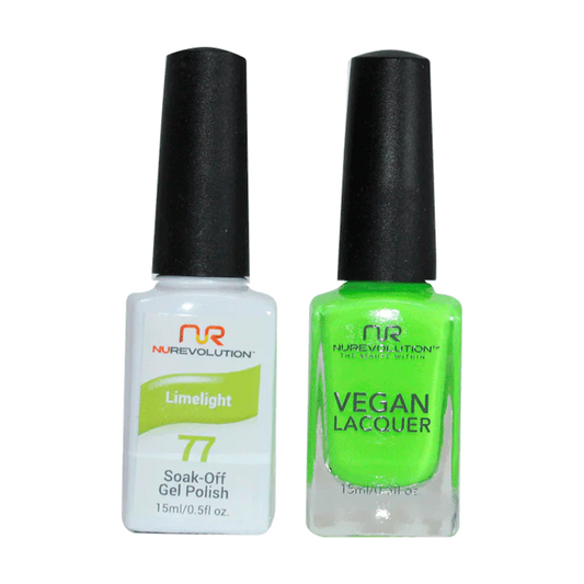 NuRevolution Gel Polish + Nail Lacquer, 077, Limelight OK0425VD