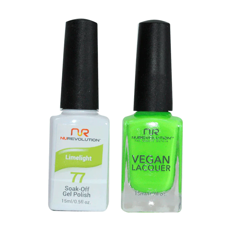 NuRevolution Gel Polish + Nail Lacquer, 077, Limelight OK0425VD