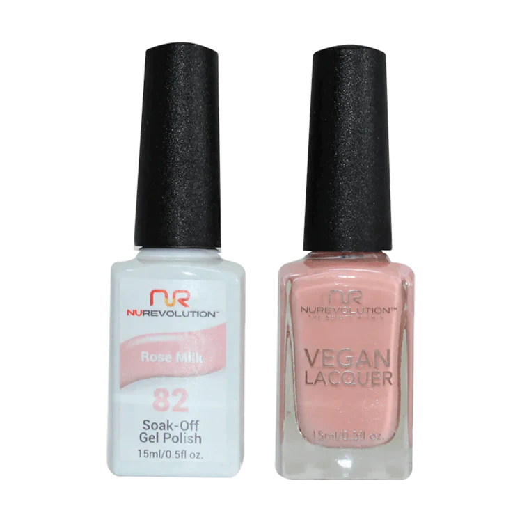 NuRevolution Gel Polish + Nail Lacquer, 082, Rose Milk OK0425VD