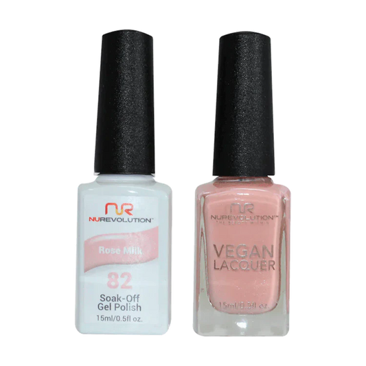 NuRevolution Gel Polish + Nail Lacquer, 082, Rose Milk OK0425VD