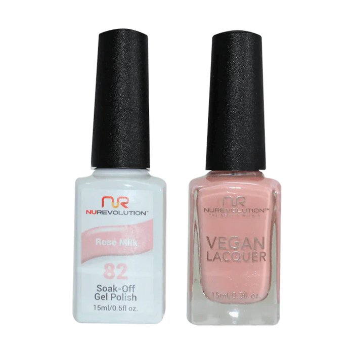 NuRevolution Gel Polish + Nail Lacquer, 082, Rose Milk OK0425VD